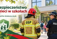 Strażacy wspierali działania na rzecz bezpieczeństwa dzieci w szkołach na terenie gminy Warka
